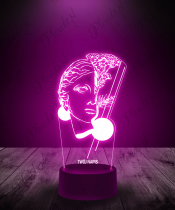 Lampka LED 3D Plexido Mitologia Afrodyta Twarz