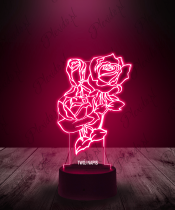 Lampka LED 3D Plexido Kwiatki Róże
