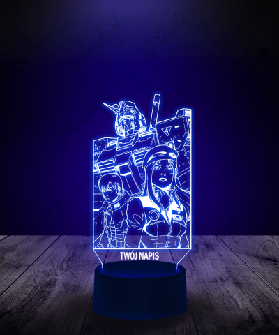 Lampka LED 3D Plexido Mobile Suit Gundam Postacie