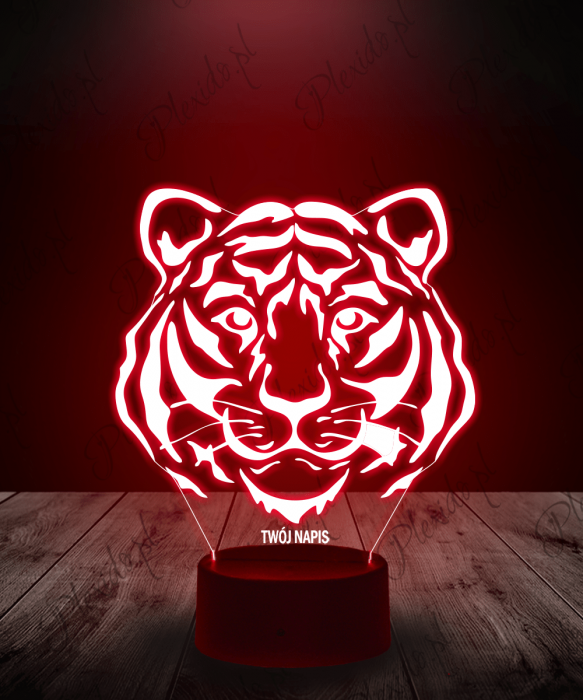 Lampka LED 3D Plexido Tygrys Syberyjski