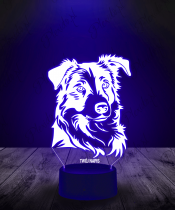 Lampka LED 3D Plexido Piesek Border Collie