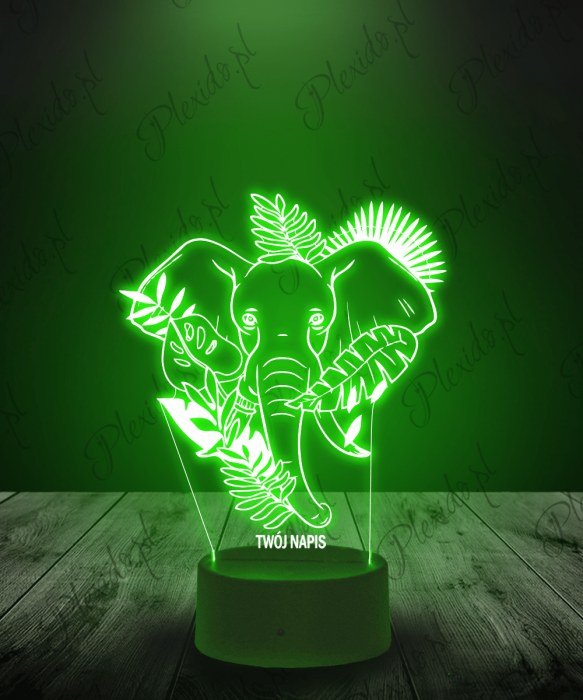 Lampka LED 3D Plexido Słoń Indyjski