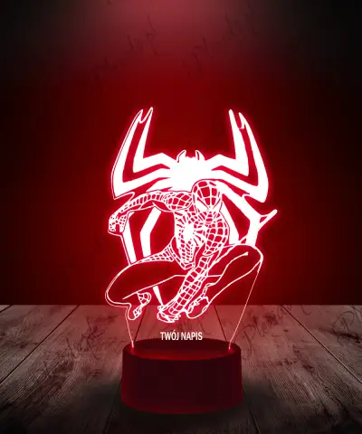 Lampka LED 3D Plexido Spiderman Uniwersum Logo