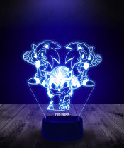 Lampka LED 3D Plexido Sonic Postacie