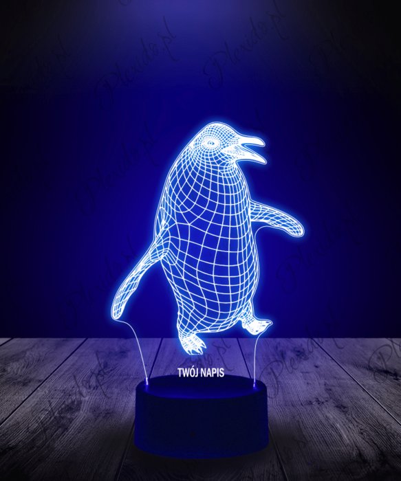 Lampka LED 3D Plexido Pingwin