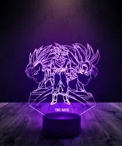 Lampka LED 3D Plexido Dragon Ball Son Goku Twarze