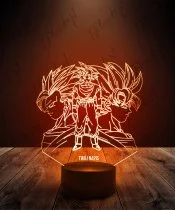 Lampka LED 3D Plexido Dragon Ball Son Goku Twarze