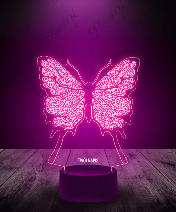 Lampka LED 3D Plexido Motyl Mozaika