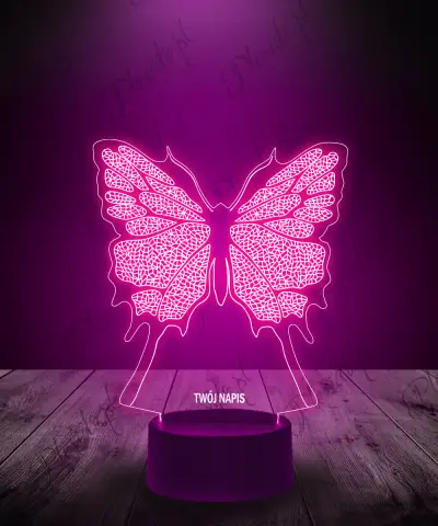 Lampka LED 3D Plexido Motyl Mozaika