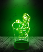 Lampka LED 3D Plexido Mario na Yoshi