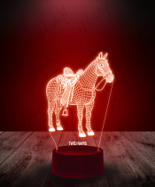 Lampka LED 3D Plexido Osiodłany Koń Jazda
