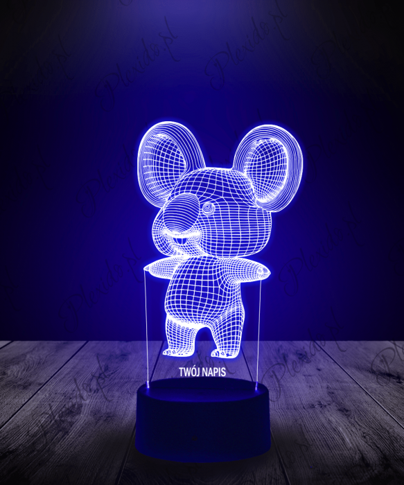 Lampka LED 3D Plexido Miś Koala