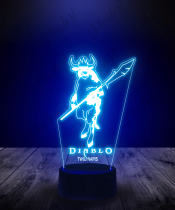 Lampka LED 3D Plexido Gra Diablo Krowi Poziom