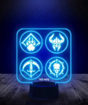 Lampka LED 3D Plexido Gra Diablo IV Symbole