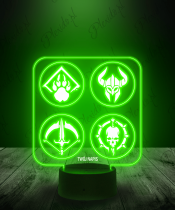 Lampka LED 3D Plexido Gra Diablo IV Symbole