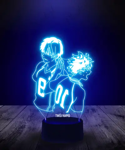 Lampka LED 3D Plexido Haikyuu Shoyo Hinata i Tobio