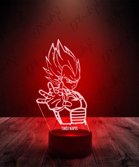 Lampka LED 3D Plexido Dragon Ball Vegeta