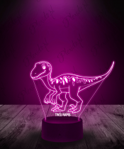 Lampka LED 3D Plexido Dinozaur Młody Velociraptor