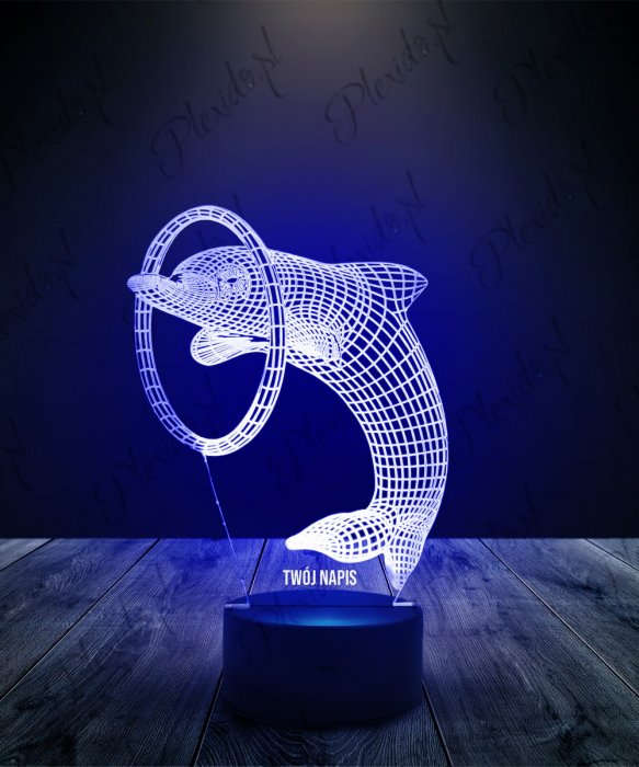 Lampka LED 3D Plexido Delfin