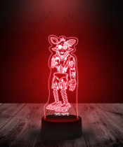 Lampka LED 3D Plexido Gra Fnaf Foxy - 3