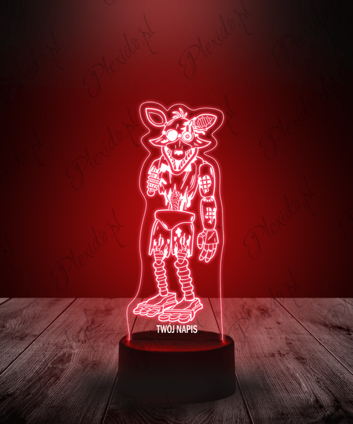 Lampka LED 3D Plexido Gra Fnaf Foxy| Plexido.pl