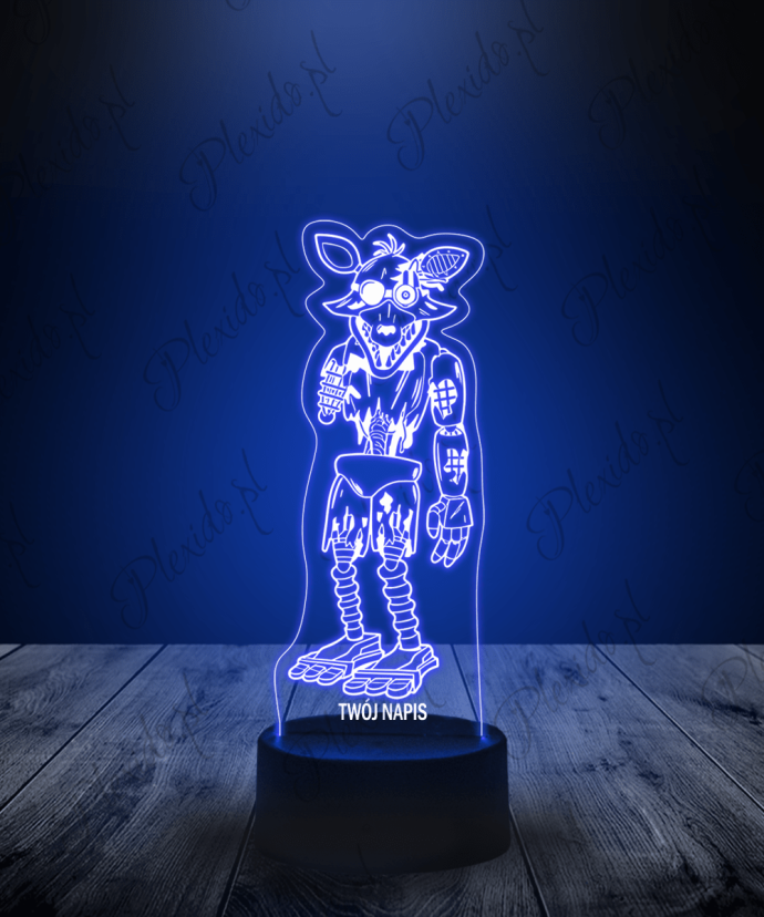 Lampka LED 3D Plexido Gra Fnaf Foxy| Plexido.pl