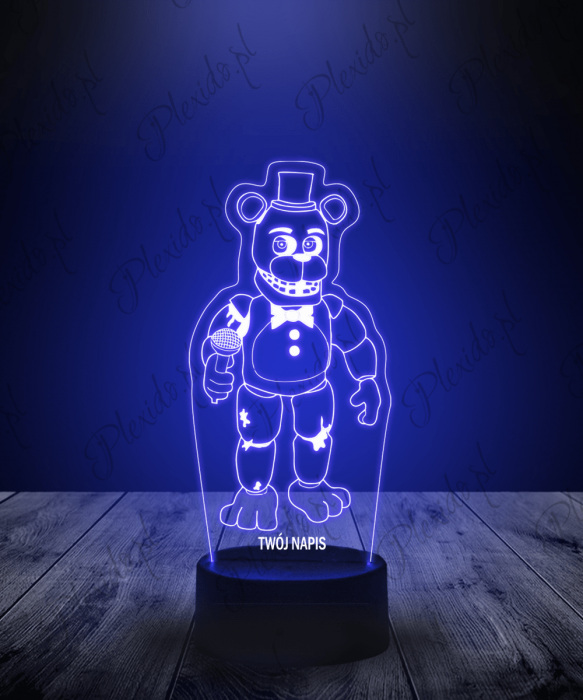 Lampka LED 3D Plexido Gra Fnaf Freddy Fazbear - 1