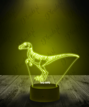 Lampka LED 3D Plexido Velociraptor Dinozaur