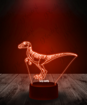 Lampka LED 3D Plexido Velociraptor Dinozaur