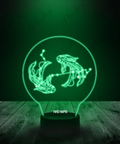Lampka LED 3D Plexido Znak Zodiaku Ryby