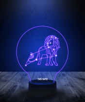 Lampka LED 3D Plexido Znak Zodiaku Lew