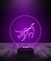 Lampka LED 3D Plexido Znak Zodiaku Byk