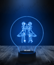 Lampka LED 3D Plexido Znak Zodiaku Bliźnięta