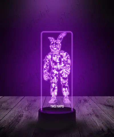 Lampka LED 3D Plexido Gra Fnaf Springtrap Postać - 1