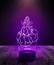 Lampka LED 3D Plexido Księżniczka Bella