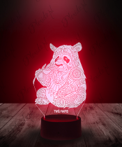 Lampka LED 3D Plexido Miś Panda Mandala - 2