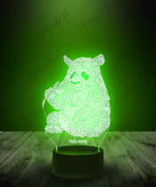 Lampka LED 3D Plexido Miś Panda Mandala - 3