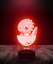 Lampka LED 3D Plexido Dinozaur w Jajku