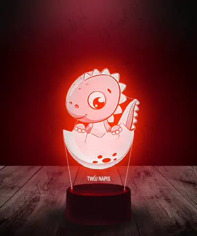 Lampka LED 3D Plexido Dinozaur w Jajku