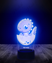 Lampka LED 3D Plexido Dinozaur w Jajku - 3