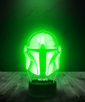 Lampka LED 3D Plexido Mandalorian Maska - 2