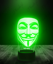 Lampka LED 3D Plexido Anonymous - 3