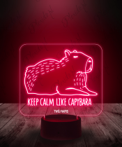 Lampka LED 3D Plexido Kapibara Keep Calm