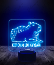 Lampka LED 3D Plexido Kapibara Keep Calm