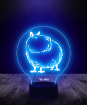 Lampka LED 3D Plexido Kapibara Gryzoń