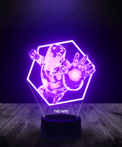 Lampka LED 3D Plexido Iron Man Kostium - 2