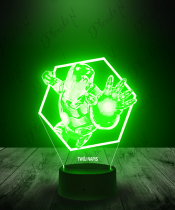 Lampka LED 3D Plexido Iron Man Kostium - 3