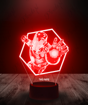 Lampka LED 3D Plexido Iron Man Kostium