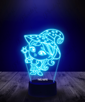 Lampka LED 3D Plexido Dzieciaki Straszaki Czarodziejka