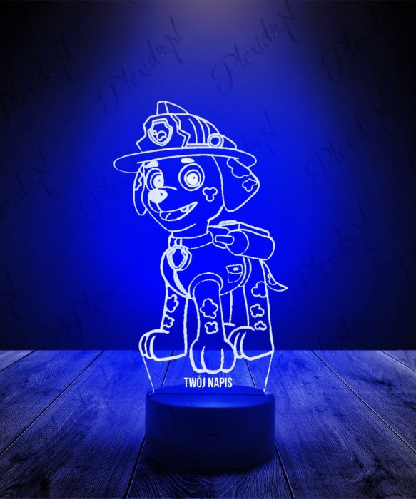 Lampka LED 3D Plexido Psi Patrol Marshall Strażak